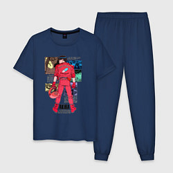 Пижама хлопковая мужская Канеда из аниме акира, цвет: тёмно-синий