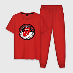 Пижама хлопковая мужская Rolling Stones established 1962, цвет: красный