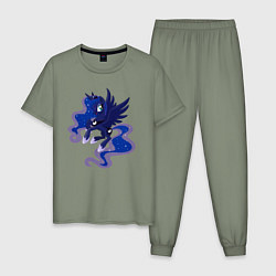 Пижама хлопковая мужская Принцесса Луна из My Little Pony в кино, цвет: авокадо