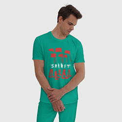 Пижама хлопковая мужская Depeche Mode - Spirit tour merch, цвет: зеленый — фото 2