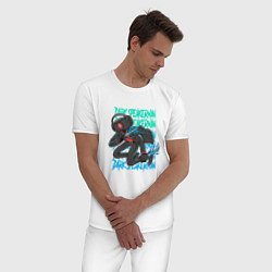 Пижама хлопковая мужская Dark Speakerman, цвет: белый — фото 2