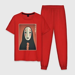 Пижама хлопковая мужская Унесенные призраками - безликий, цвет: красный