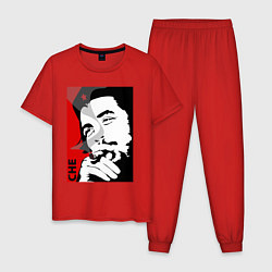 Пижама хлопковая мужская Эрнесто Че - Гевара, цвет: красный