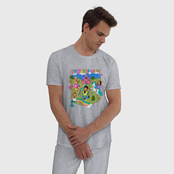 Пижама хлопковая мужская System of a Down мульт, цвет: меланж — фото 2
