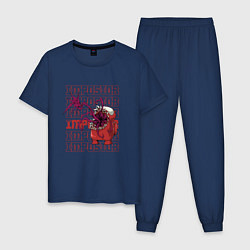 Пижама хлопковая мужская Red imposter, цвет: тёмно-синий