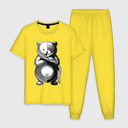 Пижама хлопковая мужская Монокума - Danganronpa, цвет: желтый