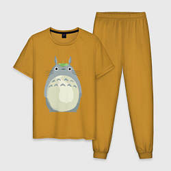 Пижама хлопковая мужская Neighbor Totoro, цвет: горчичный
