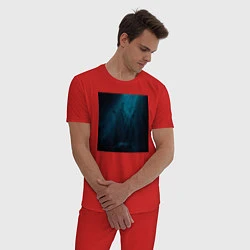 Пижама хлопковая мужская Million Dollar Depression, цвет: красный — фото 2