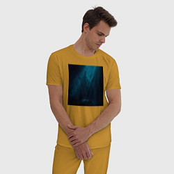Пижама хлопковая мужская Million Dollar Depression, цвет: горчичный — фото 2