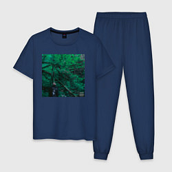 Пижама хлопковая мужская Phosphor, цвет: тёмно-синий