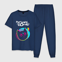 Пижама хлопковая мужская My Chemical Romance rock star cat, цвет: тёмно-синий