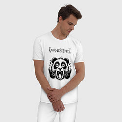 Пижама хлопковая мужская Evanescence - rock panda, цвет: белый — фото 2