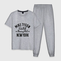 Пижама хлопковая мужская Mike Tyson: New York, цвет: меланж
