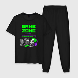 Пижама хлопковая мужская Game zone loading, цвет: черный