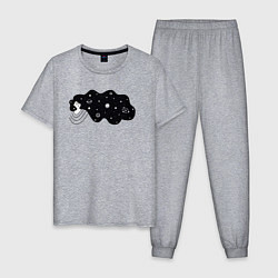 Мужская пижама Космос в волосах