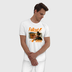 Пижама хлопковая мужская Гуль - Фаллаут, цвет: белый — фото 2