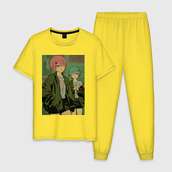 Пижама хлопковая мужская Рам Рем, цвет: желтый