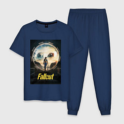 Пижама хлопковая мужская Fallout - Lucy MacLean, цвет: тёмно-синий
