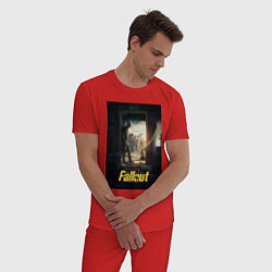 Пижама хлопковая мужская Fallout - The Ghoul, цвет: красный — фото 2
