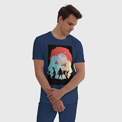Пижама хлопковая мужская Реинкарнация безработного Эрис Бореас Грейрат, цвет: тёмно-синий — фото 2