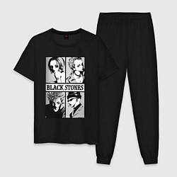 Пижама хлопковая мужская Нана Осаки, цвет: черный