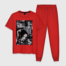 Пижама хлопковая мужская Нана Осаки коллаж, цвет: красный