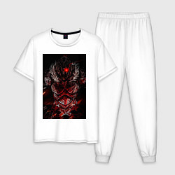 Пижама хлопковая мужская Убийца гоблинов рыцарь, цвет: белый