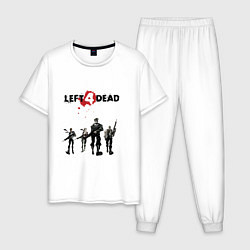 Пижама хлопковая мужская Выжившие Left 4 Dead, цвет: белый