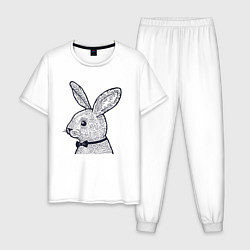 Мужская пижама Зайчик в бабочке