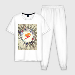 Пижама хлопковая мужская Хвост Феи Люси Хартфилия, цвет: белый