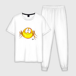 Пижама хлопковая мужская Граф Фон Компот, цвет: белый