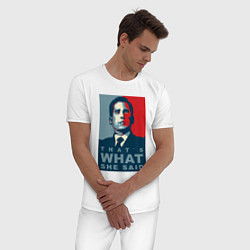 Пижама хлопковая мужская Thats what she said - the office, цвет: белый — фото 2
