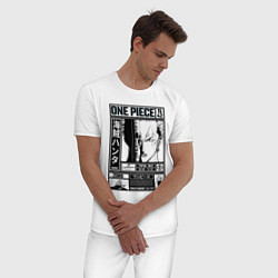 Пижама хлопковая мужская Легендарный Зоро - Ван Пис, цвет: белый — фото 2