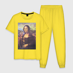Мужская пижама Мона Лиза с кальяном