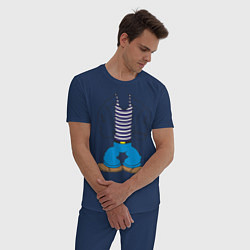 Пижама хлопковая мужская Тело морячка, цвет: тёмно-синий — фото 2