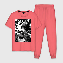 Пижама хлопковая мужская Магическая битва Маки Дзэнин манга, цвет: коралловый