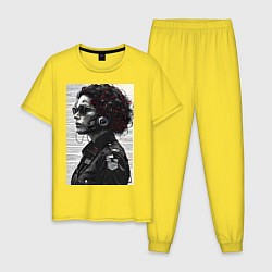Мужская пижама Кибер портрет