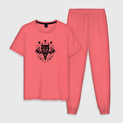 Мужская пижама Тату с летучей мышью для охотника на вампиров