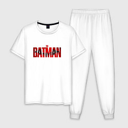 Пижама хлопковая мужская The Batman, цвет: белый