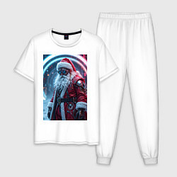 Мужская пижама Дед мороз киберпанк