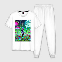 Мужская пижама Морти потерял Рика на мухоморной планете