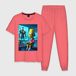 Мужская пижама Bart Simpson is an avid gamer