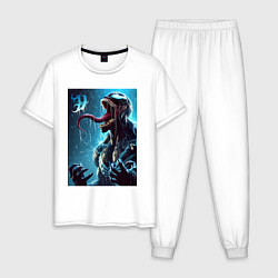 Мужская пижама Веном под проливным дождём - нейроарт фантазия