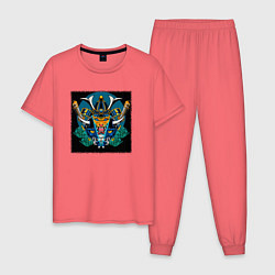 Мужская пижама Демон самурай тигр