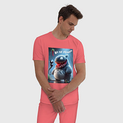 Пижама хлопковая мужская Ventotoro - we are Venom meme, цвет: коралловый — фото 2