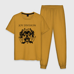 Пижама хлопковая мужская Joy Division - rock dog, цвет: горчичный
