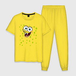 Пижама хлопковая мужская Sponge Bob, цвет: желтый