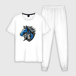 Пижама хлопковая мужская Mavericks team, цвет: белый