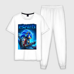 Мужская пижама Hedgehog Sonic is esports player - neon glow