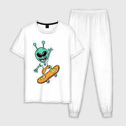 Мужская пижама Инопланетянин на скейтборде